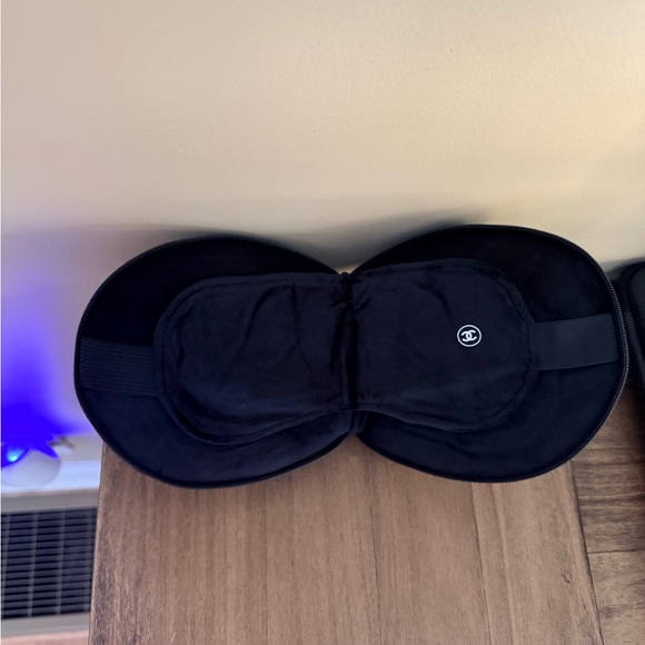 GWP Chanel Black Eye Mask with pillow with Logo